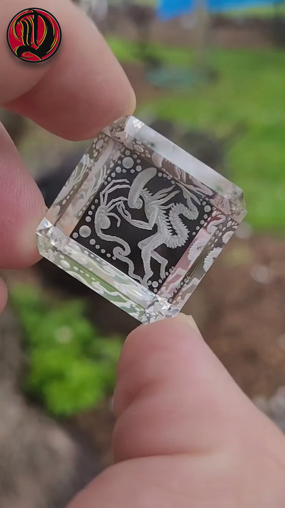 30+ ct Hand Carved Clear Quartz